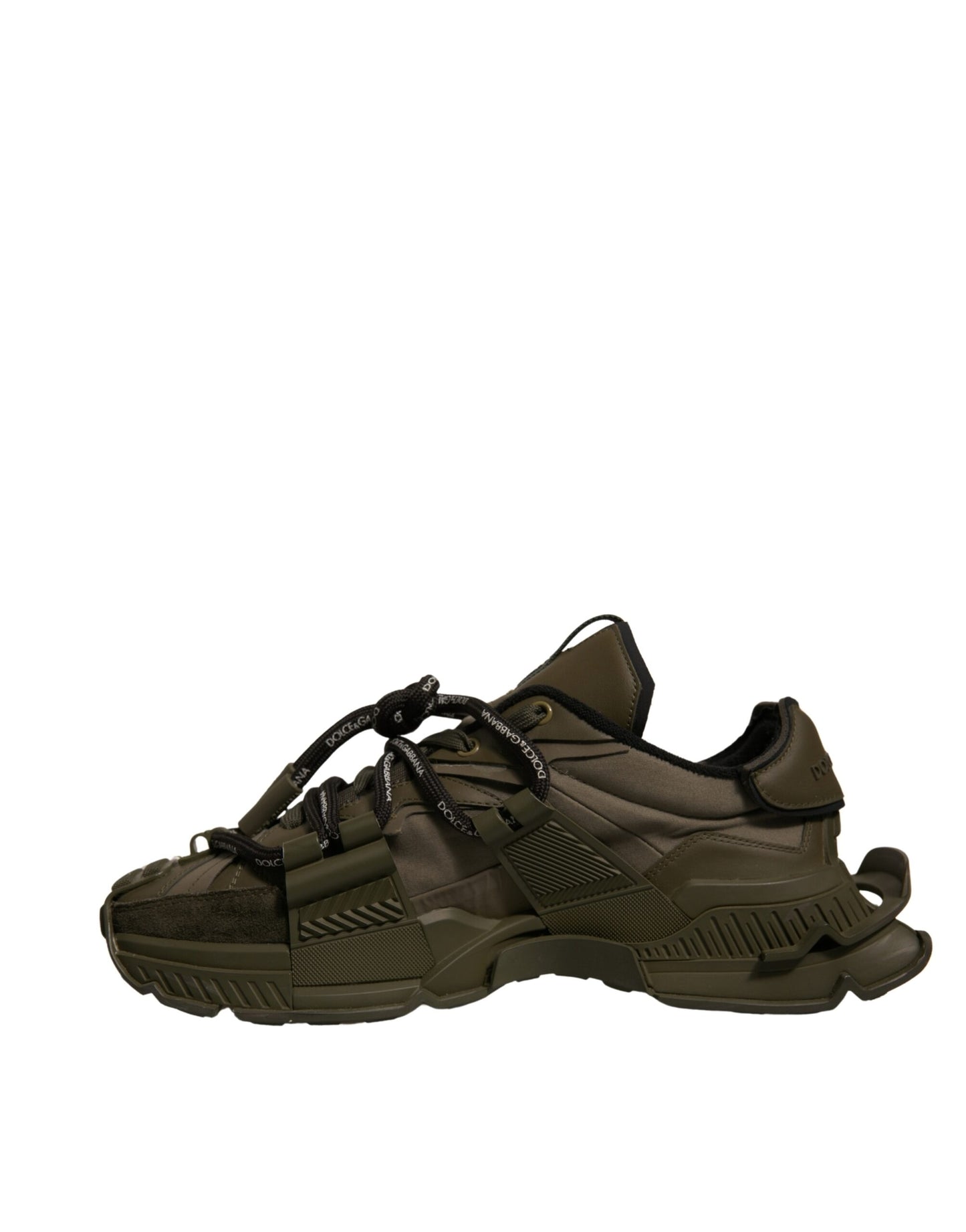 Dolce & Gabbana Military Green Space Low Top Sneakers Shoes by Dolce & Gabbana