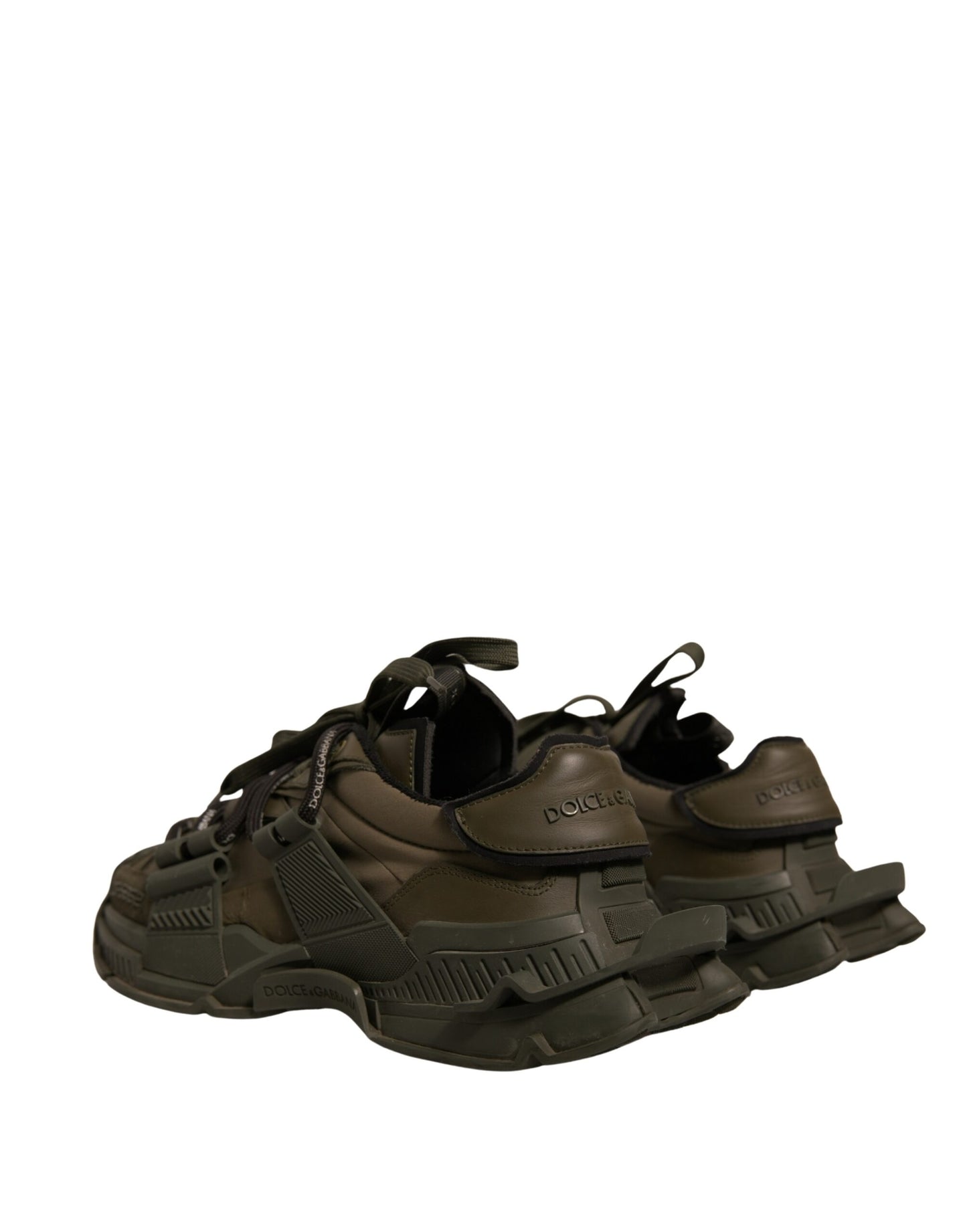 Dolce & Gabbana Military Green Space Low Top Sneakers Shoes by Dolce & Gabbana