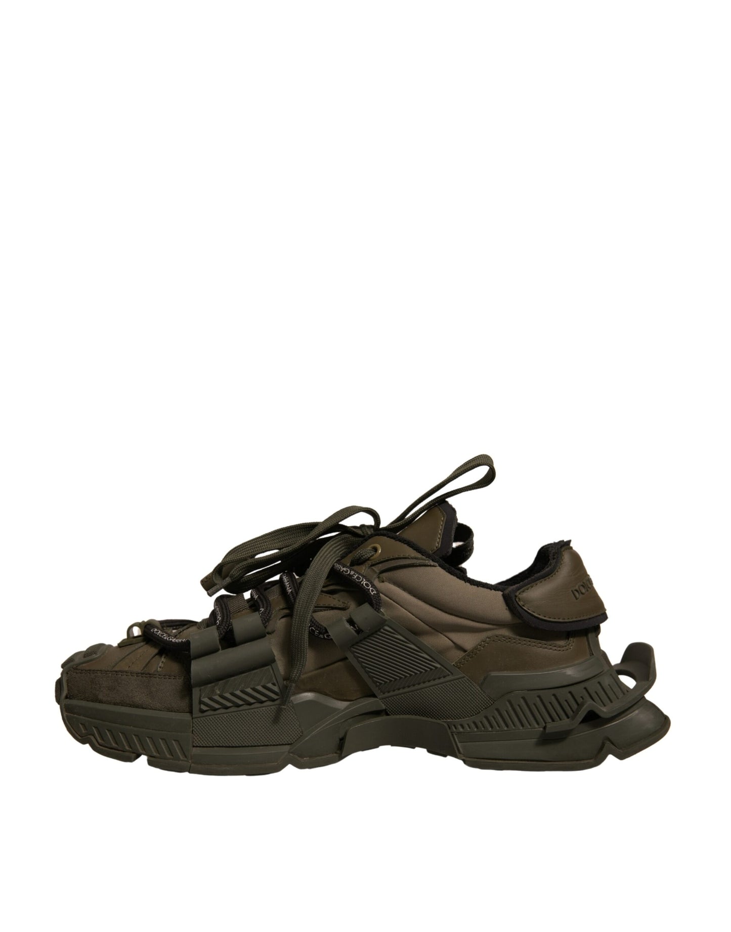 Dolce & Gabbana Military Green Space Low Top Sneakers Shoes by Dolce & Gabbana