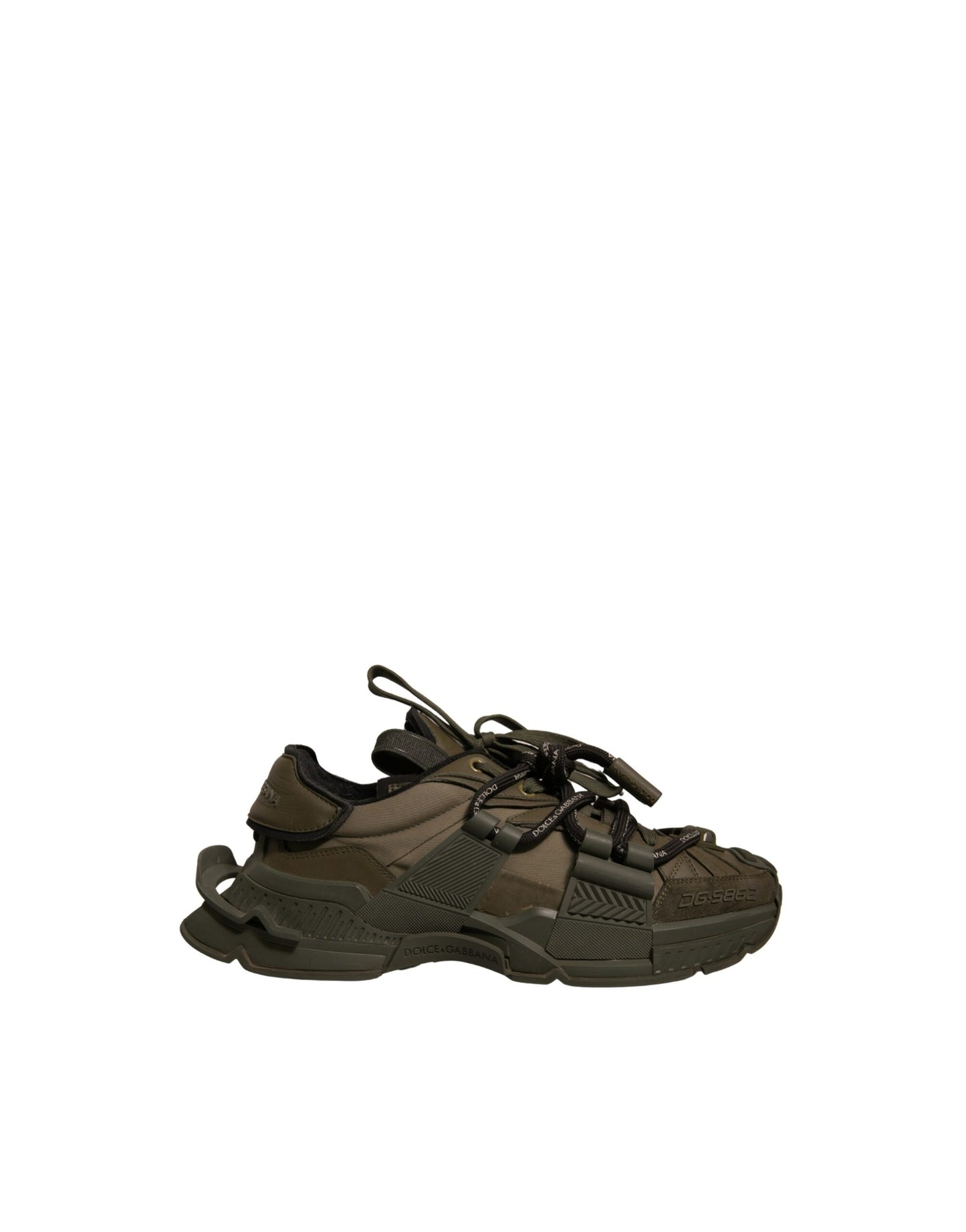 Dolce & Gabbana Military Green Space Low Top Sneakers Shoes by Dolce & Gabbana
