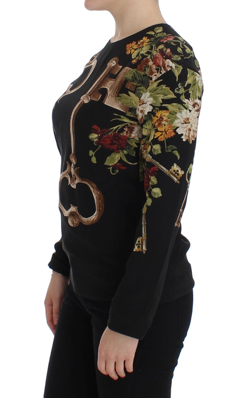 Chemisier élégant en soie à imprimé médiéval Dolce & Gabbana