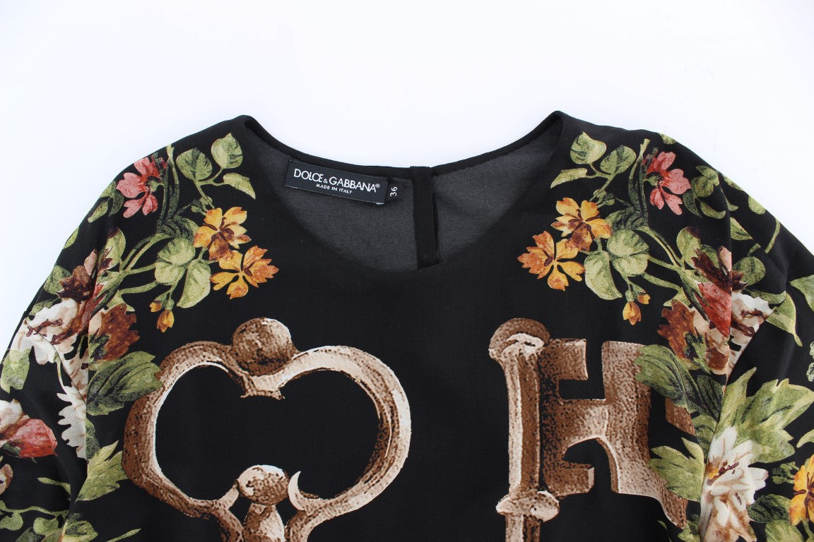 Chemisier élégant en soie à imprimé médiéval Dolce & Gabbana