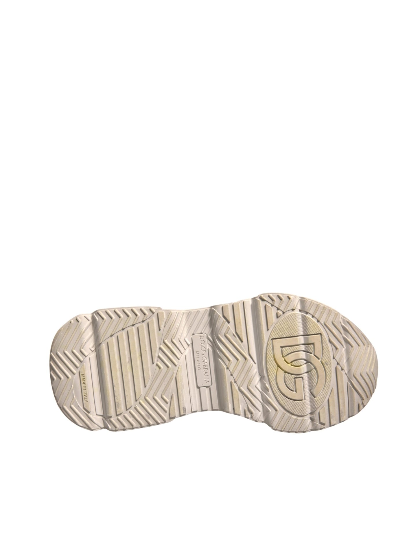 Dolce & Gabbana White Daymaster Leather Low Top Sneakers Shoes by Dolce & Gabbana