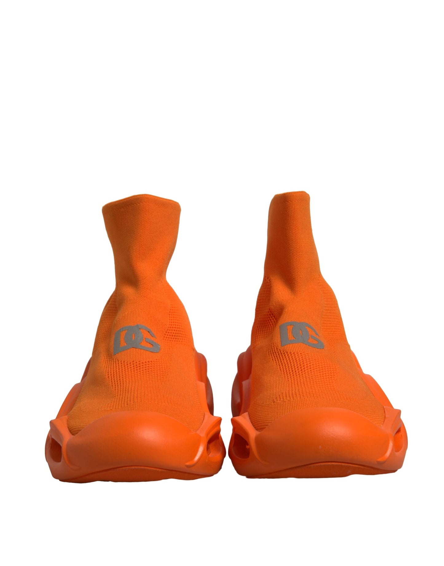 Dolce & Gabbana Orange Slip On Wave Socks Men Sneakers Shoes by Dolce & Gabbana