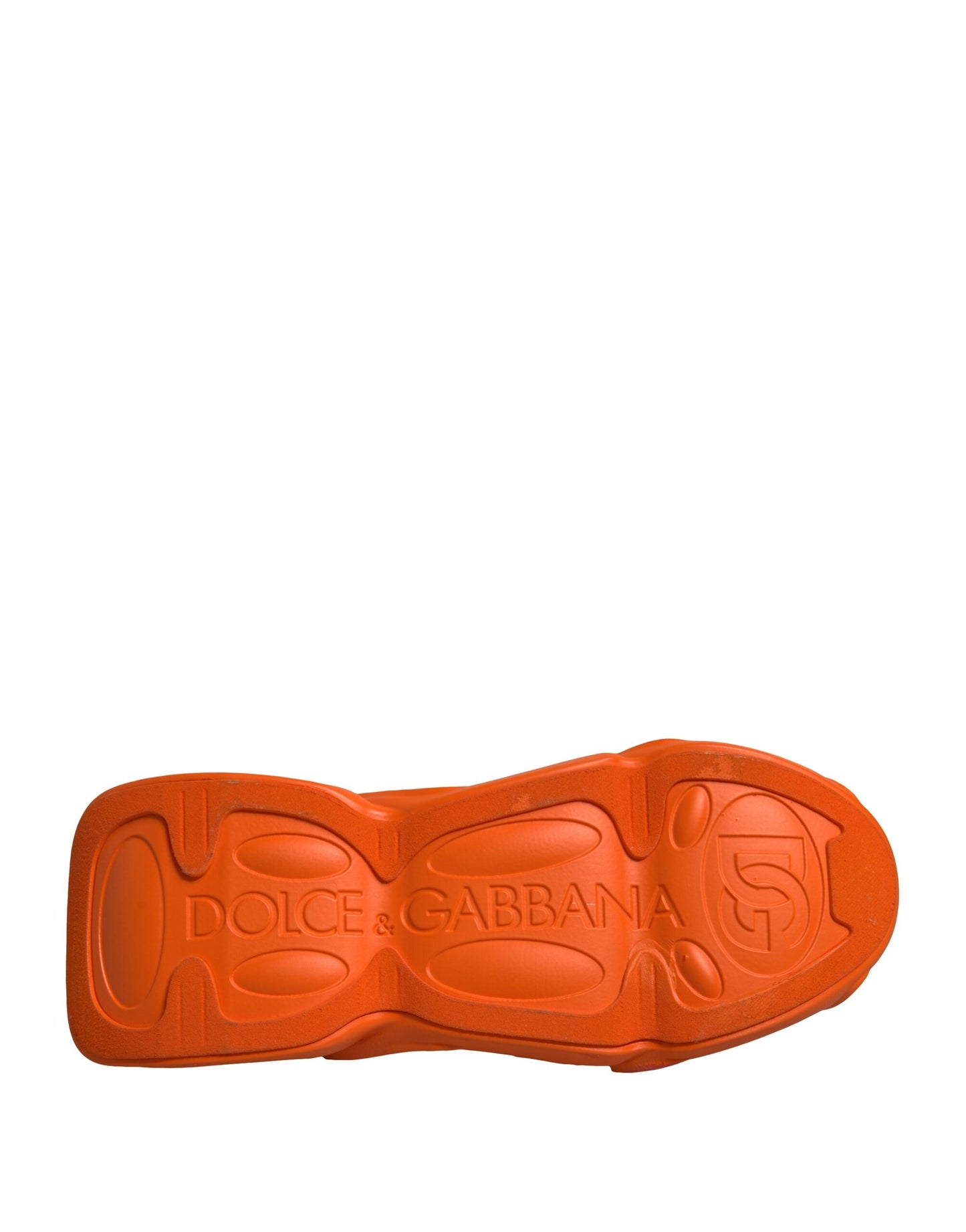 Dolce & Gabbana Orange Slip On Wave Socks Men Sneakers Shoes by Dolce & Gabbana