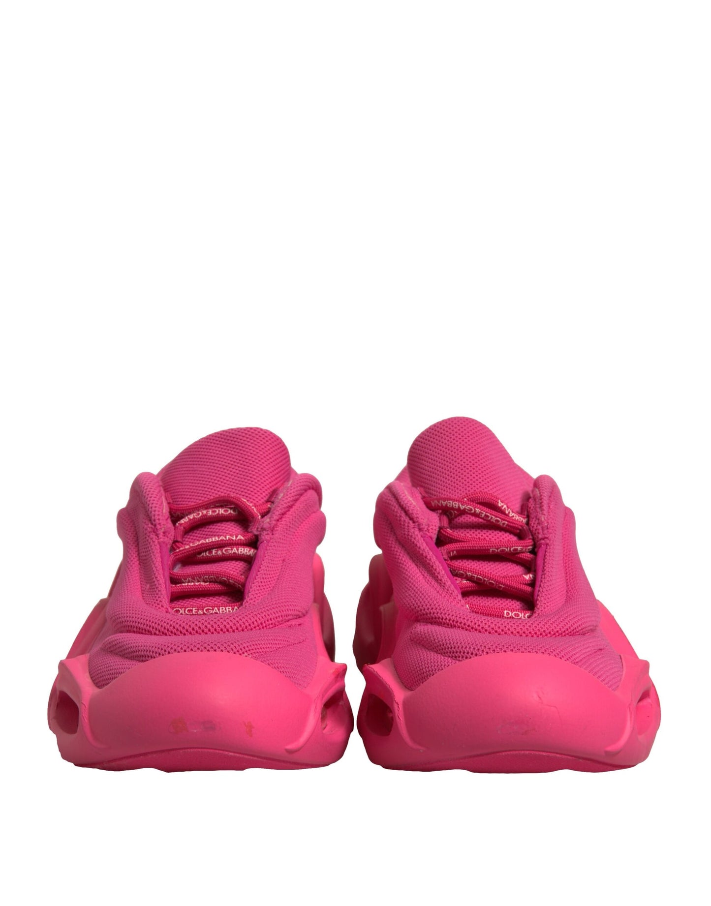 Dolce & Gabbana Pink Wave Low Top Lace Up Men Sneakers Shoes by Dolce & Gabbana