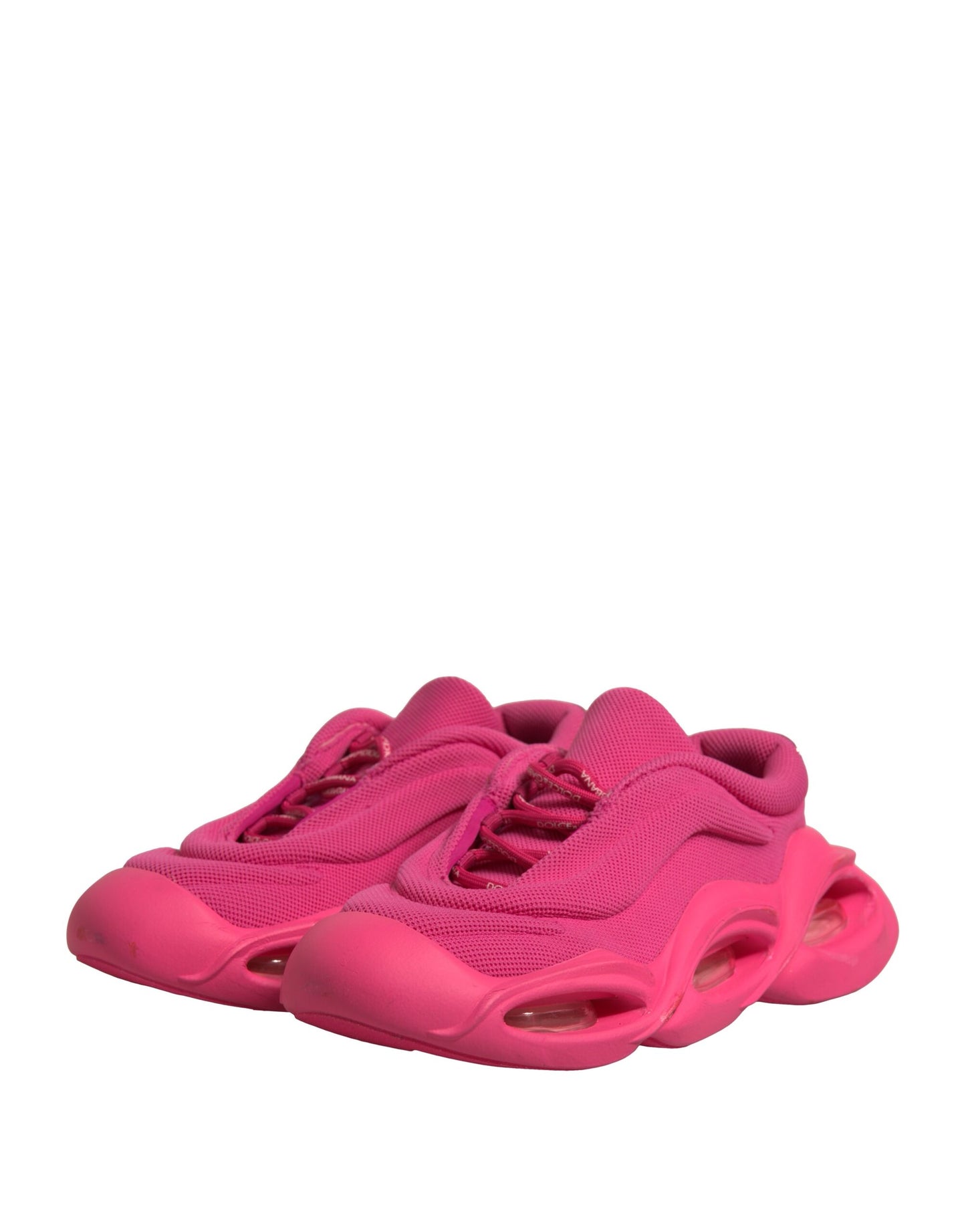 Dolce & Gabbana Pink Wave Low Top Lace Up Men Sneakers Shoes by Dolce & Gabbana