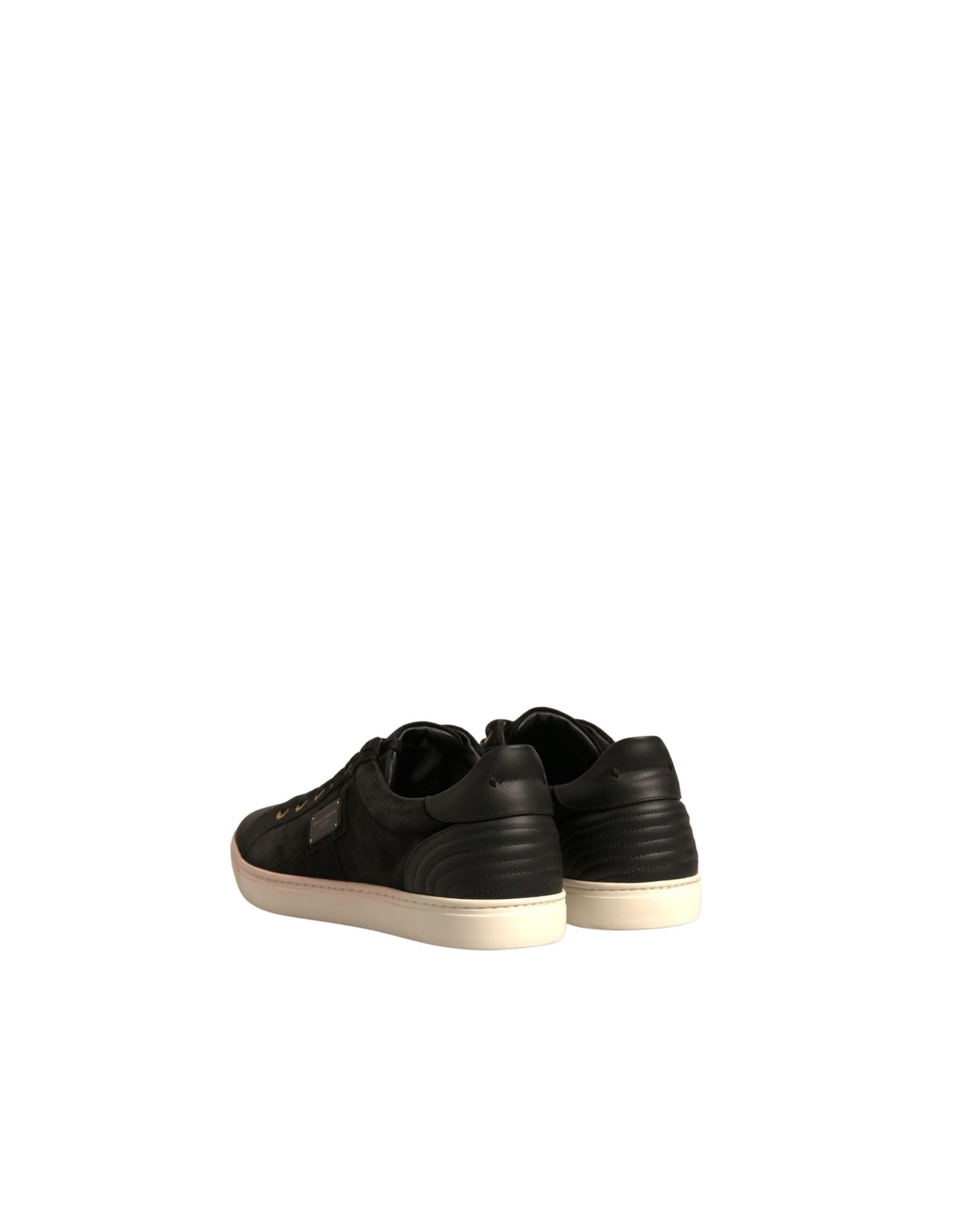 Dolce & Gabbana Black Logo Suede Leather Men Sneakers Shoes by Dolce & Gabbana