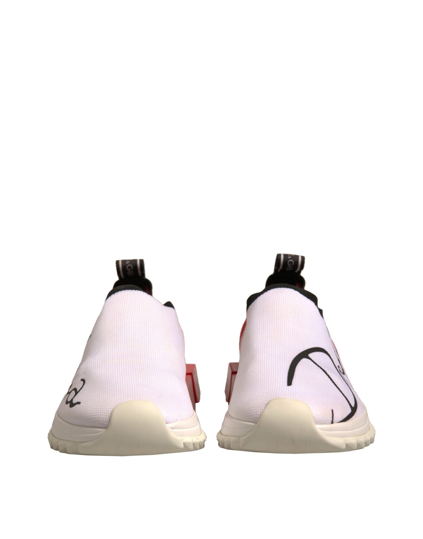 Dolce & Gabbana White Red Low Top Sorrento Sneakers Shoes by Dolce & Gabbana