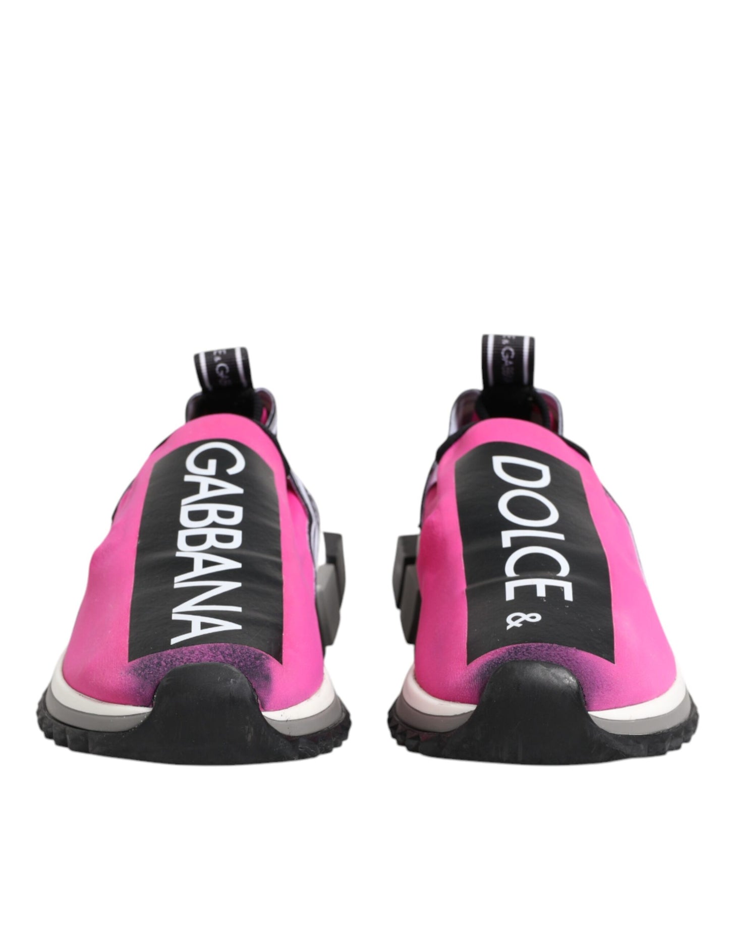 Dolce & Gabbana Fuchsia White Slip On Sorrento Sneakers Shoes by Dolce & Gabbana