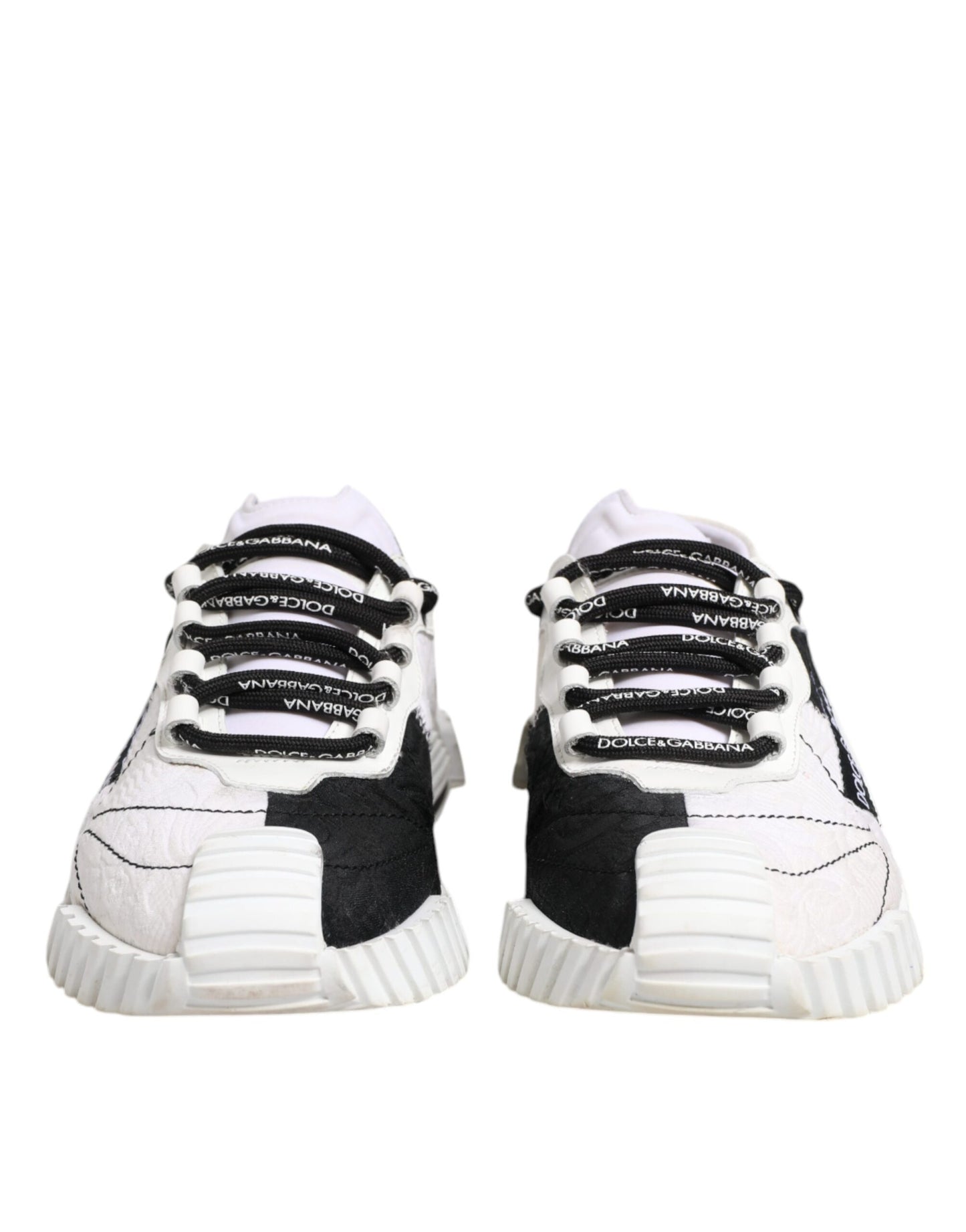 Dolce & Gabbana White Black NS1 Low Top Sneakers Shoes by Dolce & Gabbana