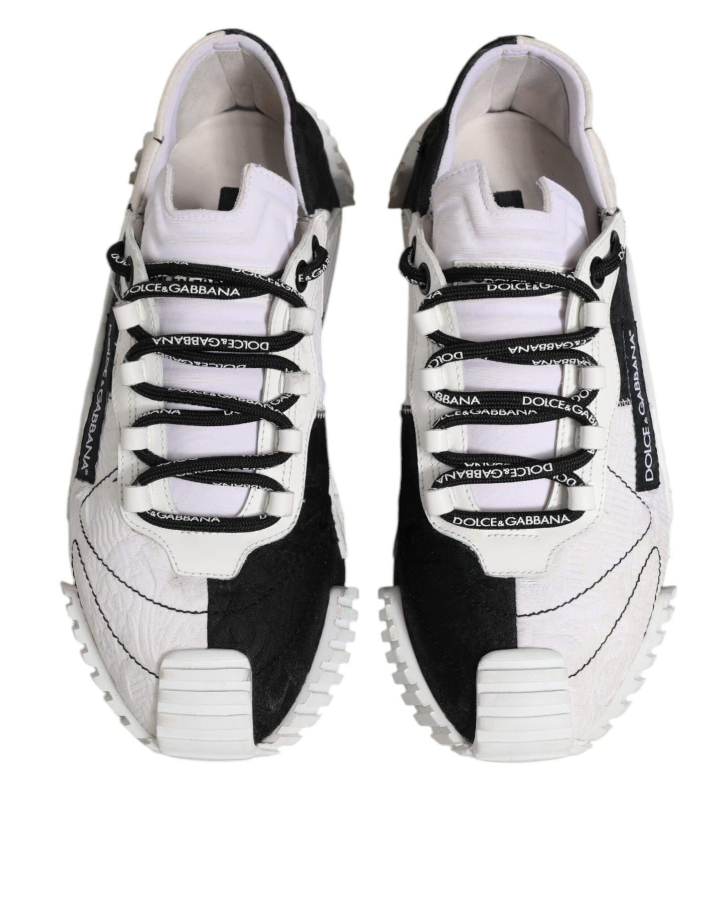 Dolce & Gabbana White Black NS1 Low Top Sneakers Shoes by Dolce & Gabbana
