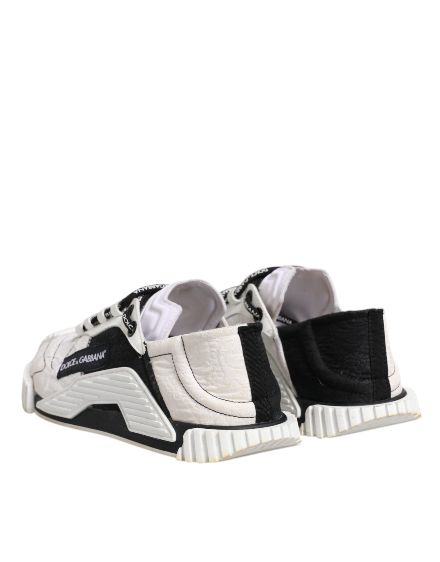 Dolce & Gabbana White Black NS1 Low Top Sneakers Shoes by Dolce & Gabbana