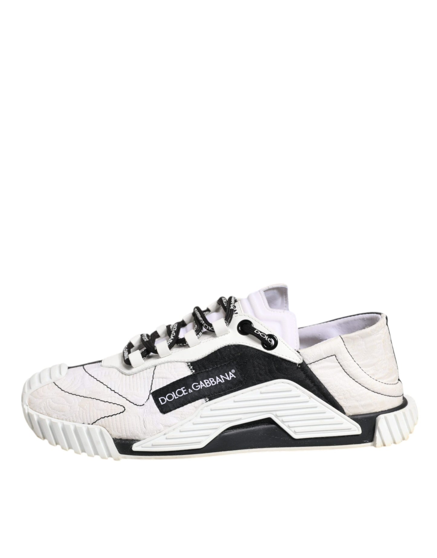 Dolce & Gabbana White Black NS1 Low Top Sneakers Shoes by Dolce & Gabbana