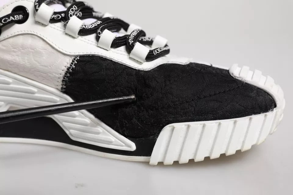 Dolce & Gabbana White Black NS1 Low Top Sneakers Shoes by Dolce & Gabbana