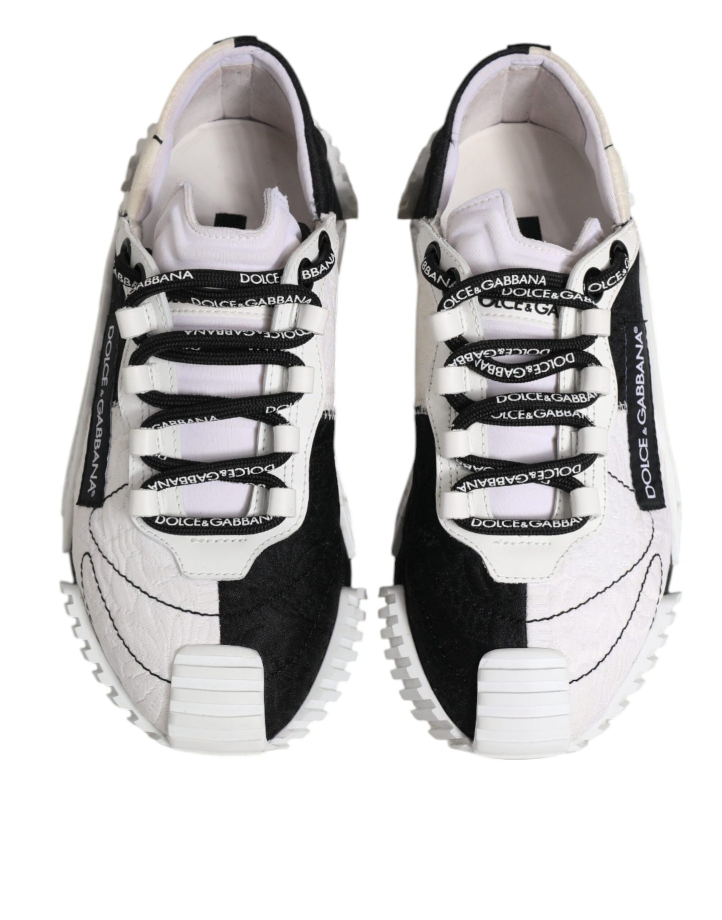 Dolce & Gabbana White Black NS1 Low Top Sneakers Shoes by Dolce & Gabbana