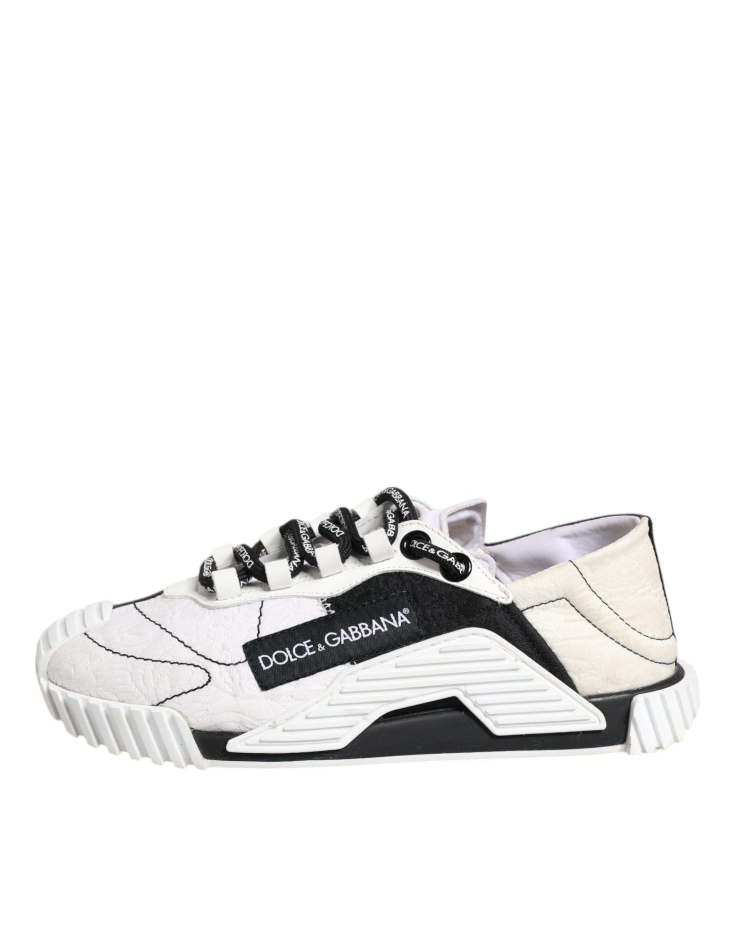 Dolce & Gabbana White Black NS1 Low Top Sneakers Shoes by Dolce & Gabbana