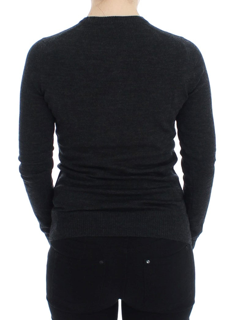 Dolce & Gabbana Pull cardigan élégant en laine grise