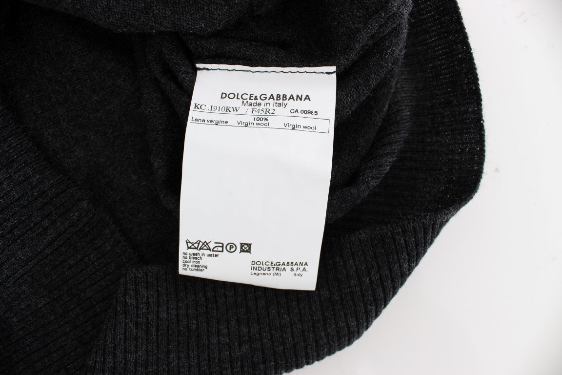 Dolce & Gabbana Pull cardigan élégant en laine grise