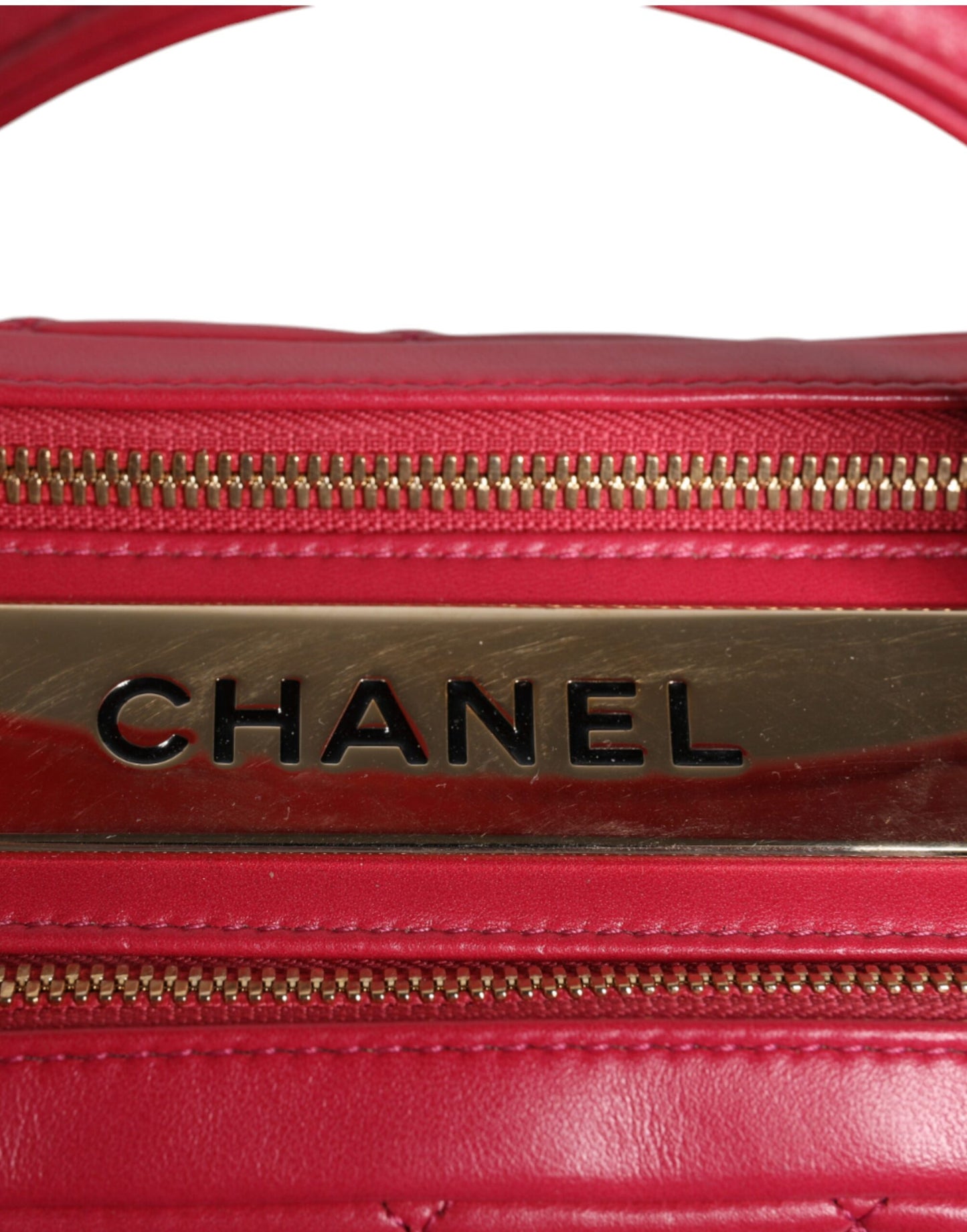 Sac Chanel Pink Seal Matelasse Chain CC en cuir d'agneau