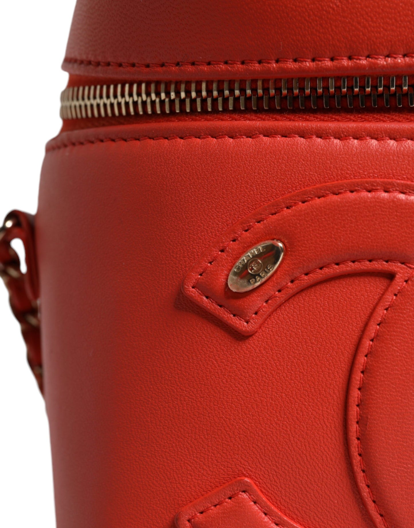 Sac à main à bandoulière avec chaîne Chanel Orange Coco Mark Vanity