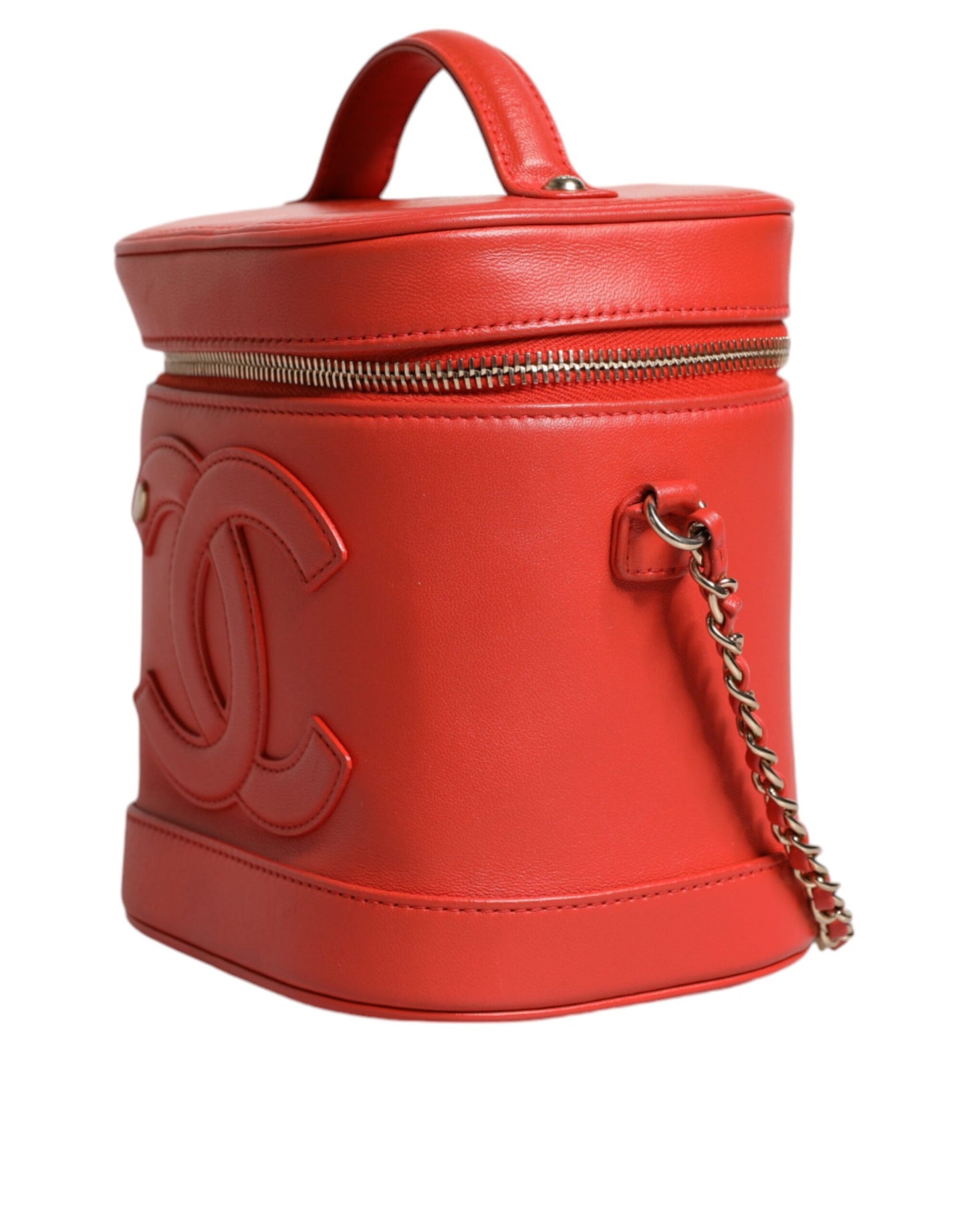 Sac à main à bandoulière avec chaîne Chanel Orange Coco Mark Vanity