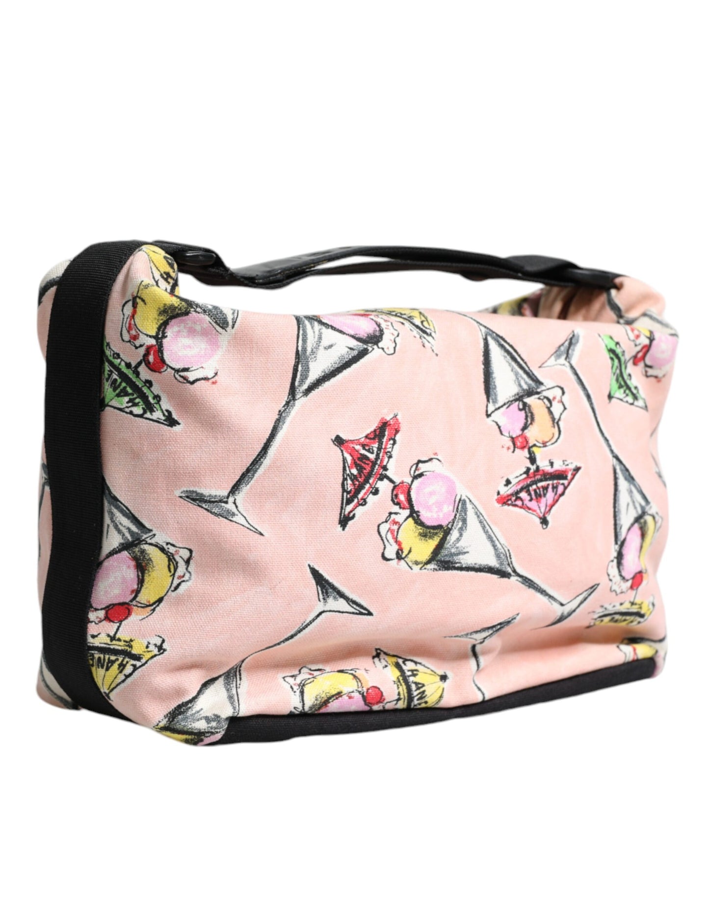 Sac à main en toile imprimée Chanel Pink Cruise Collection Parfait