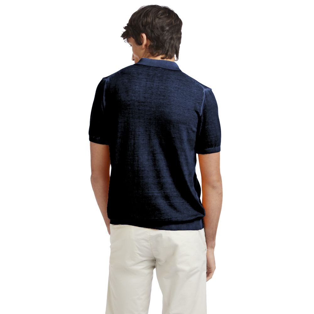 Polo en coton bleu AT.P.CO
