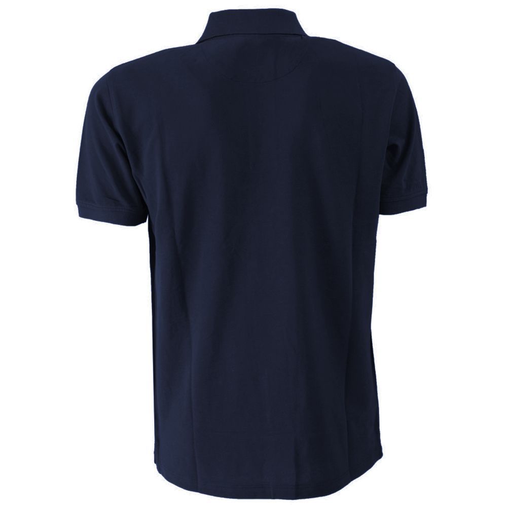 Yes Zee Blue Cotton Men's Polo Shirt