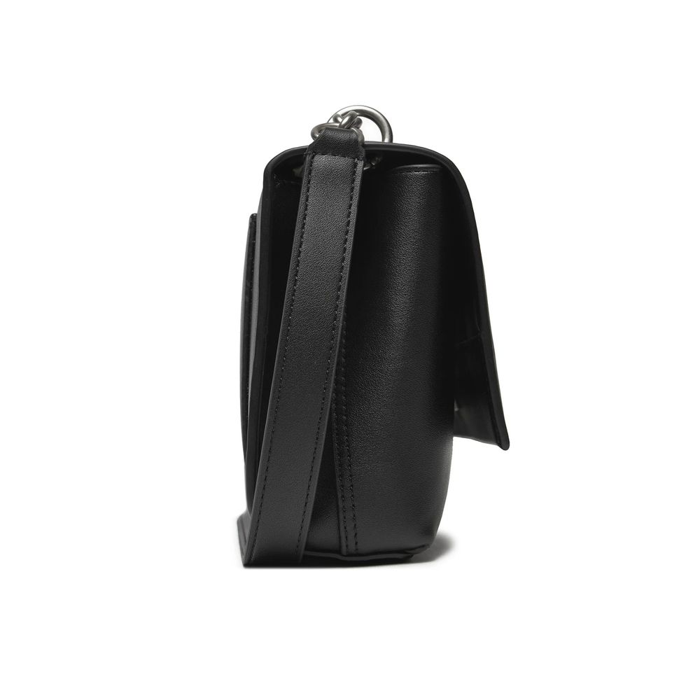 Sac à main en cuir synthétique noir et blanc Calvin Klein Jeans