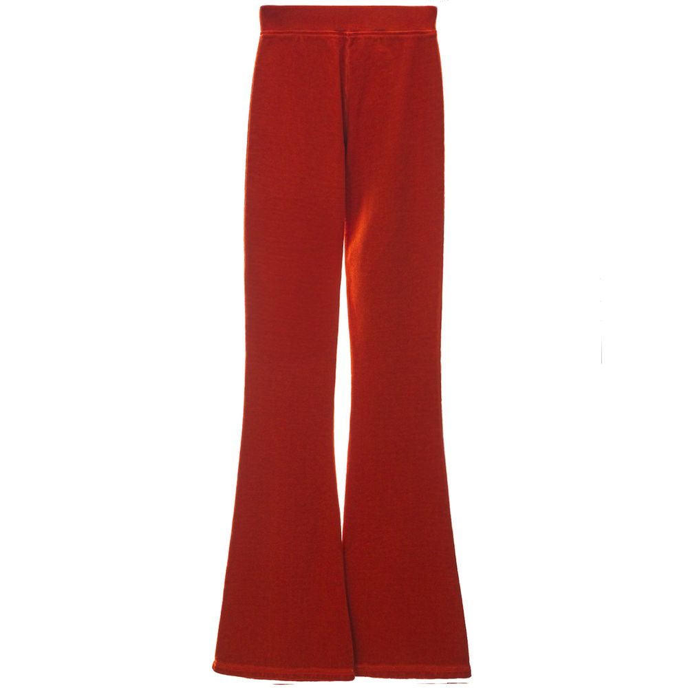 Dsquared² Red Cotton Flared Pant by Dsquared²