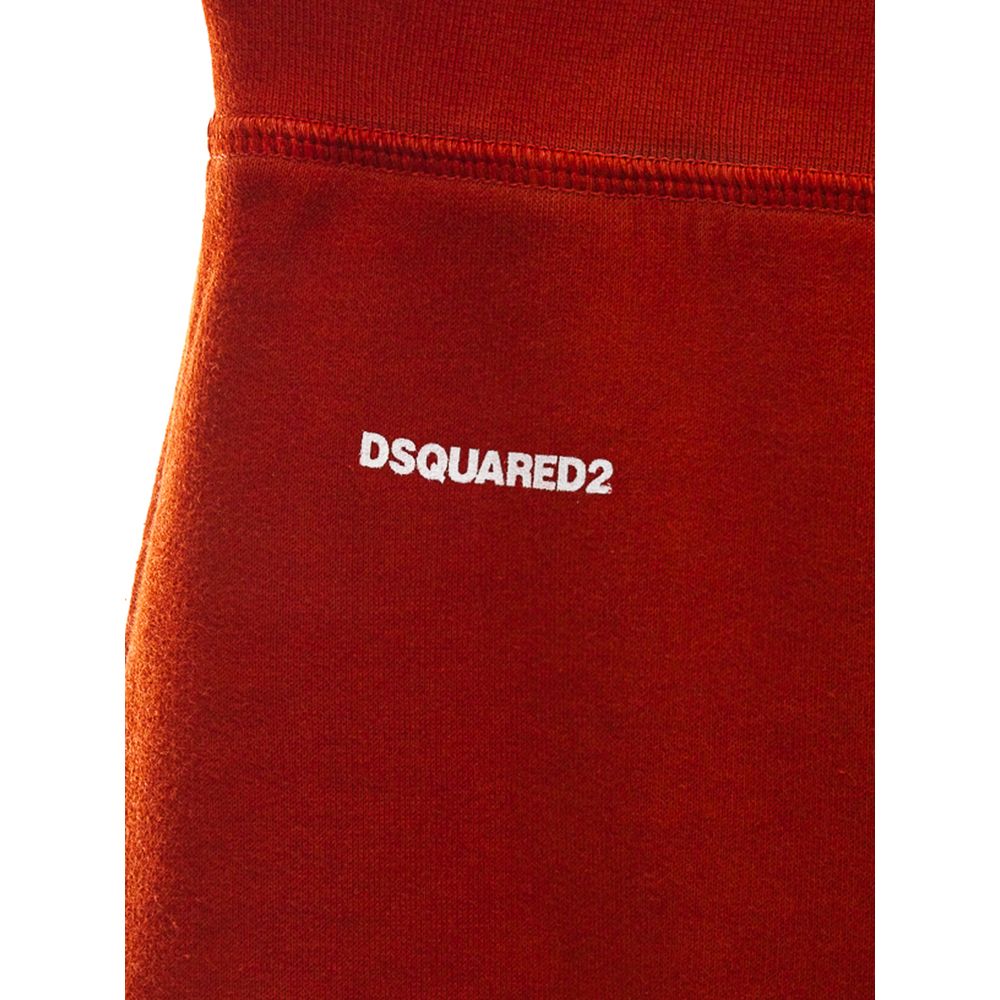 Dsquared² Red Cotton Flared Pant by Dsquared²