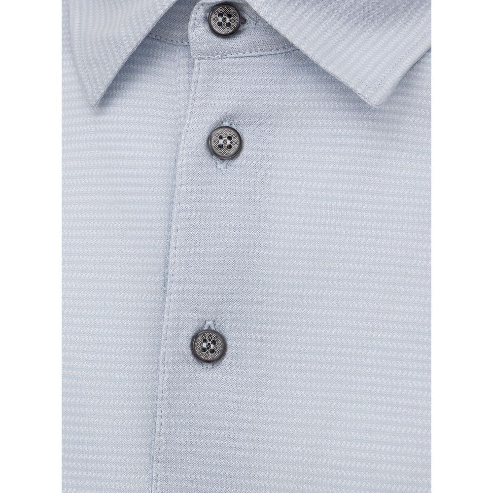 Polo en coton bleu Canali
