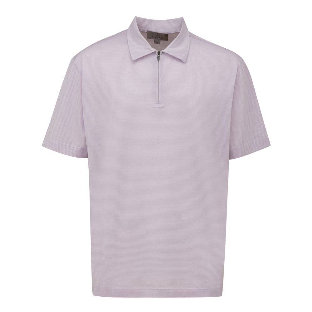 Polo en coton violet Canali