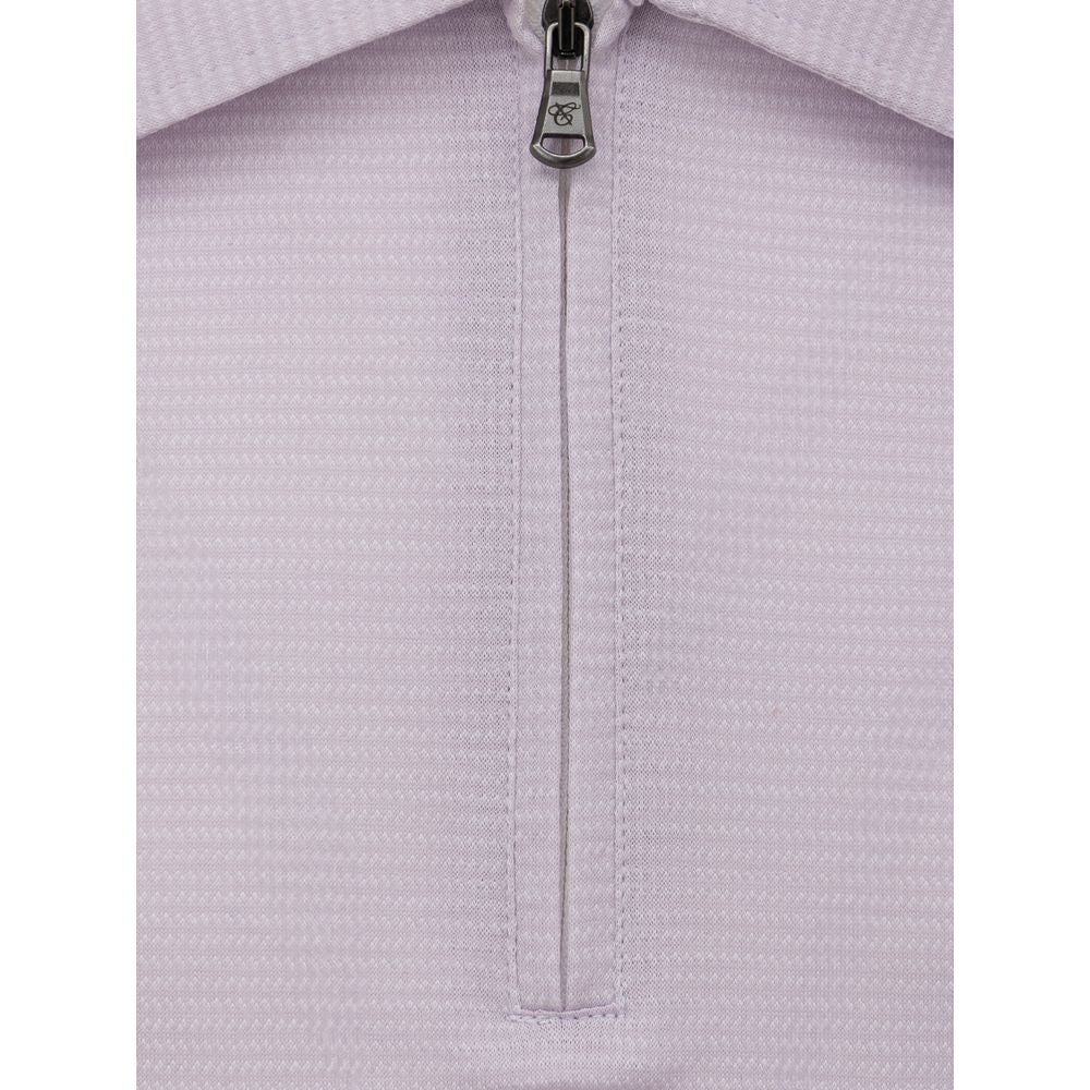 Polo en coton violet Canali