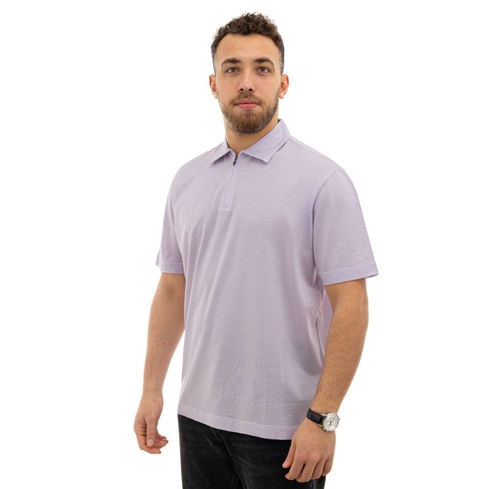 Polo en coton violet Canali