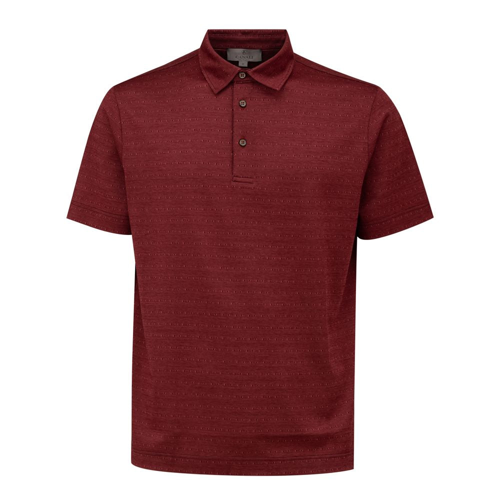 Polo Canali en coton bordeaux