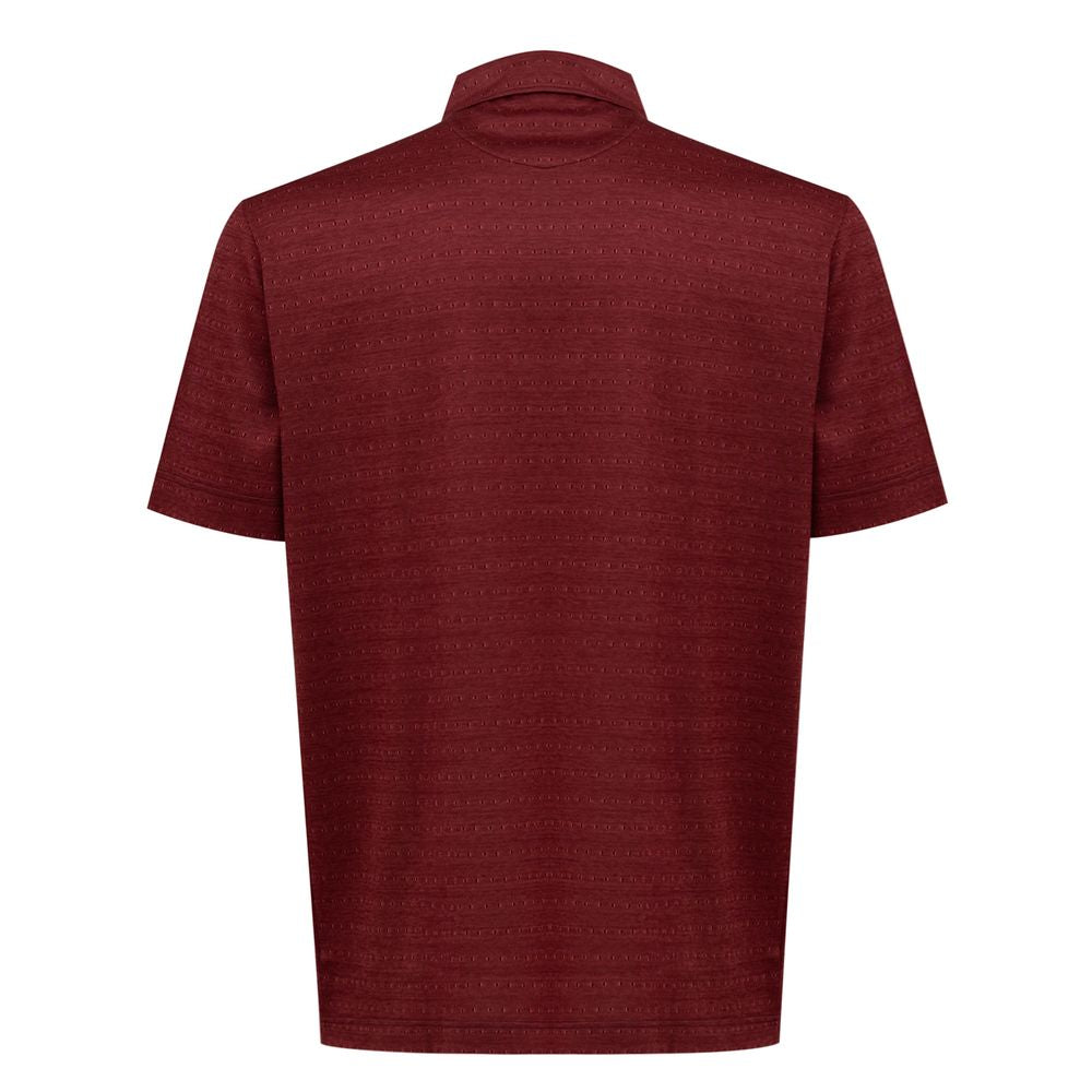 Polo Canali en coton bordeaux