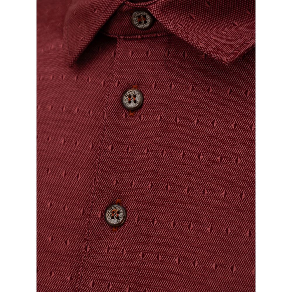 Polo Canali en coton bordeaux