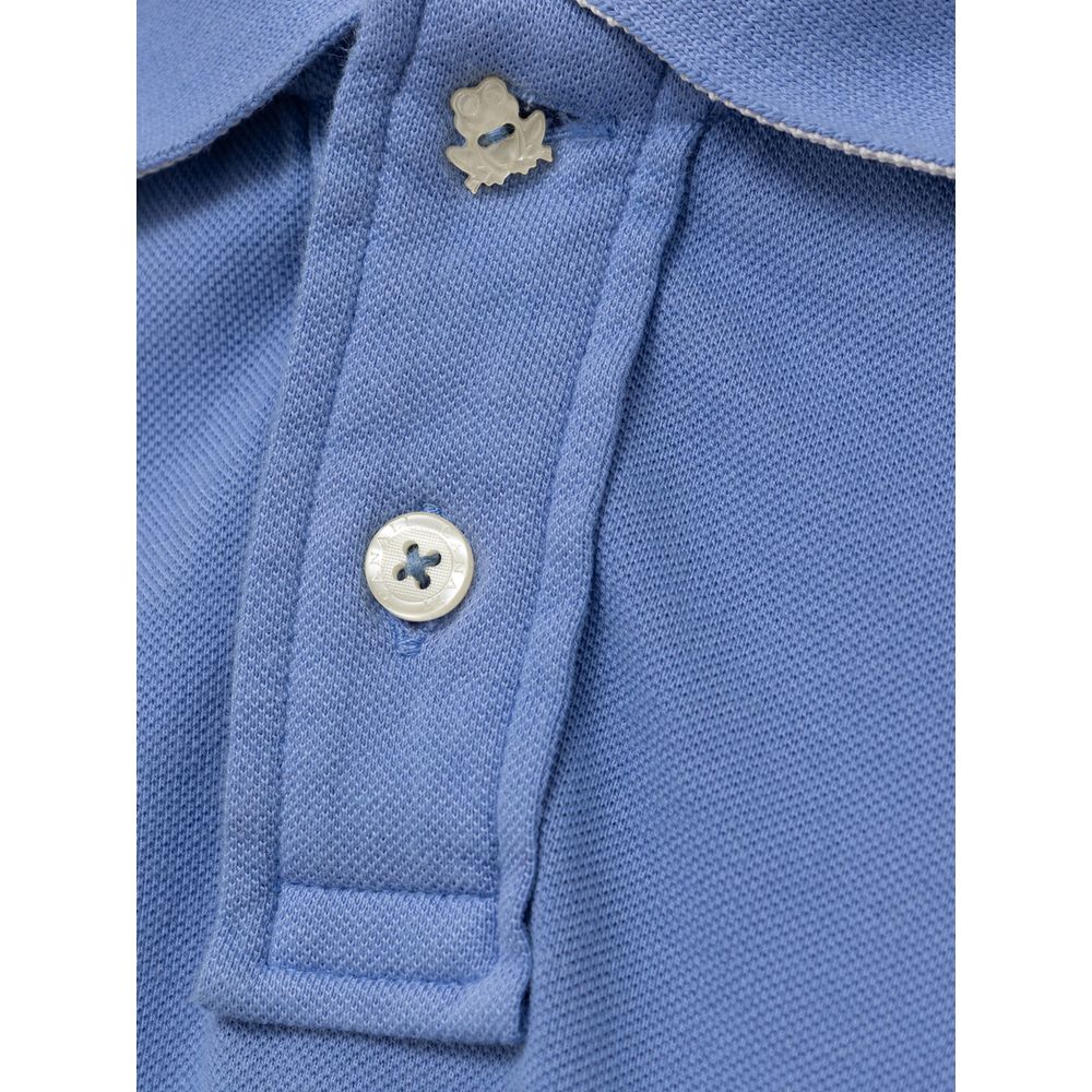 Polo en coton bleu Canali