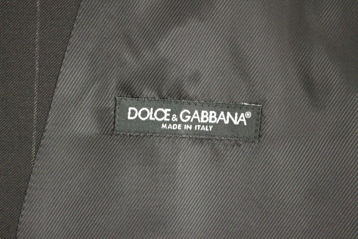 Dolce & Gabbana Élégant gilet en laine à rayures noires