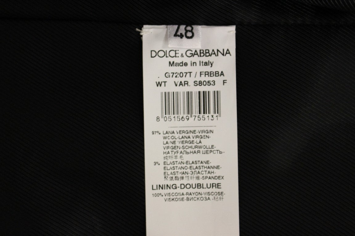 Dolce & Gabbana Élégant gilet en laine à rayures noires