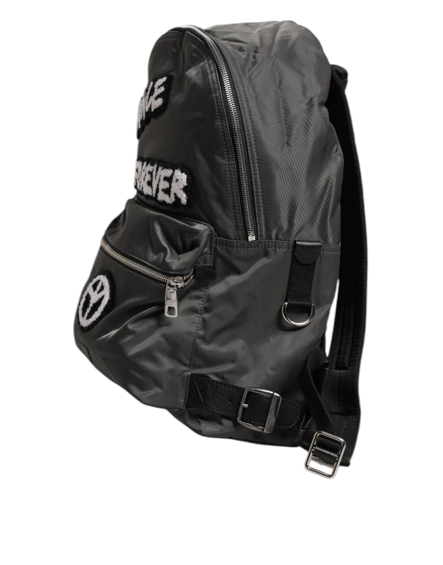 Sac à dos de voyage scolaire Prince Forever en nylon gris Dolce & Gabbana pour homme
