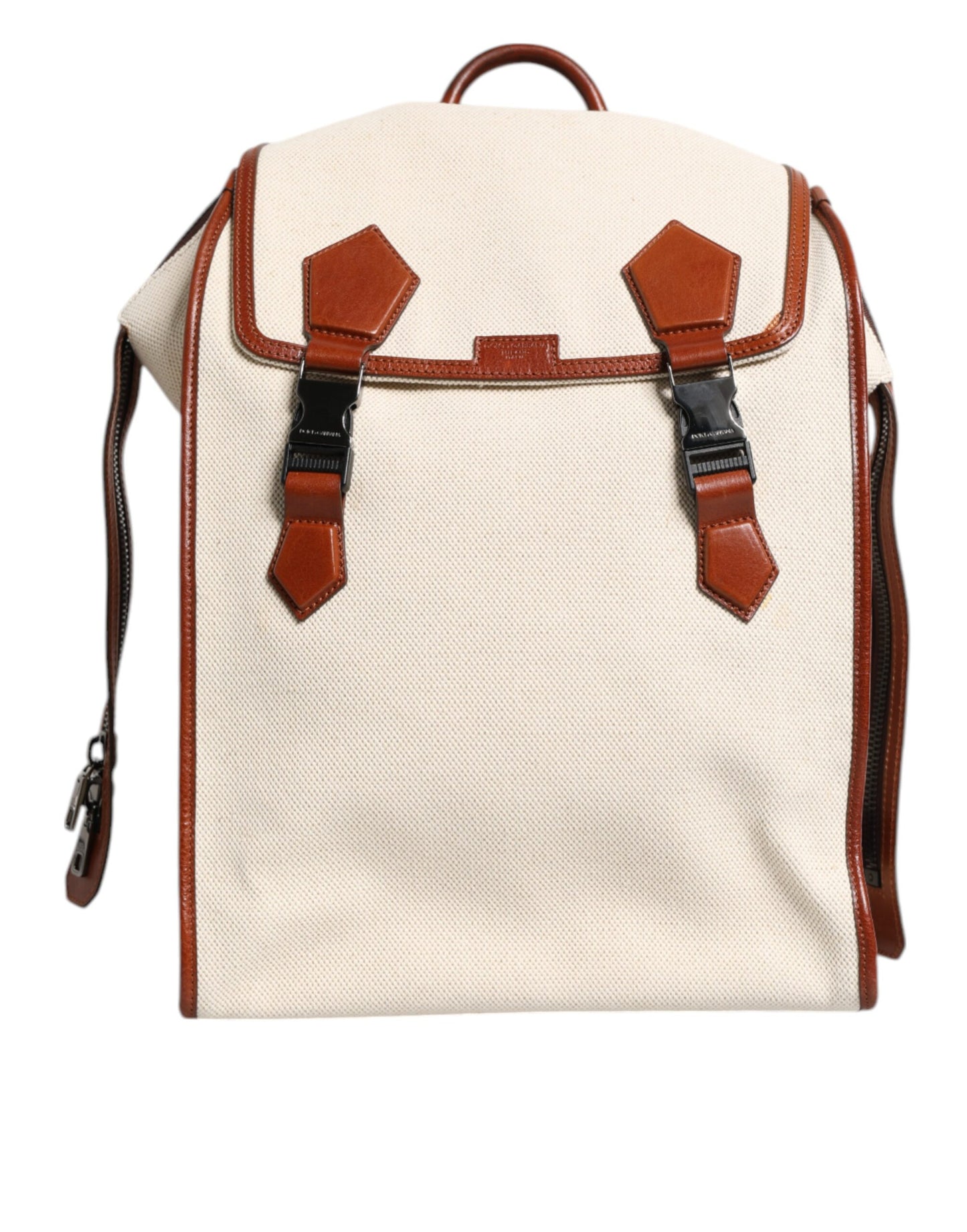 Sac à dos de voyage Dolce & Gabbana en toile beige et marron pour homme