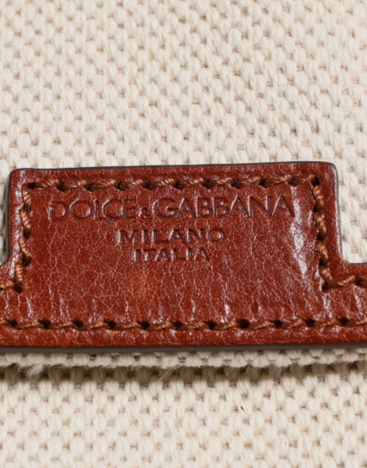 Sac à dos de voyage Dolce & Gabbana en toile beige et marron pour homme