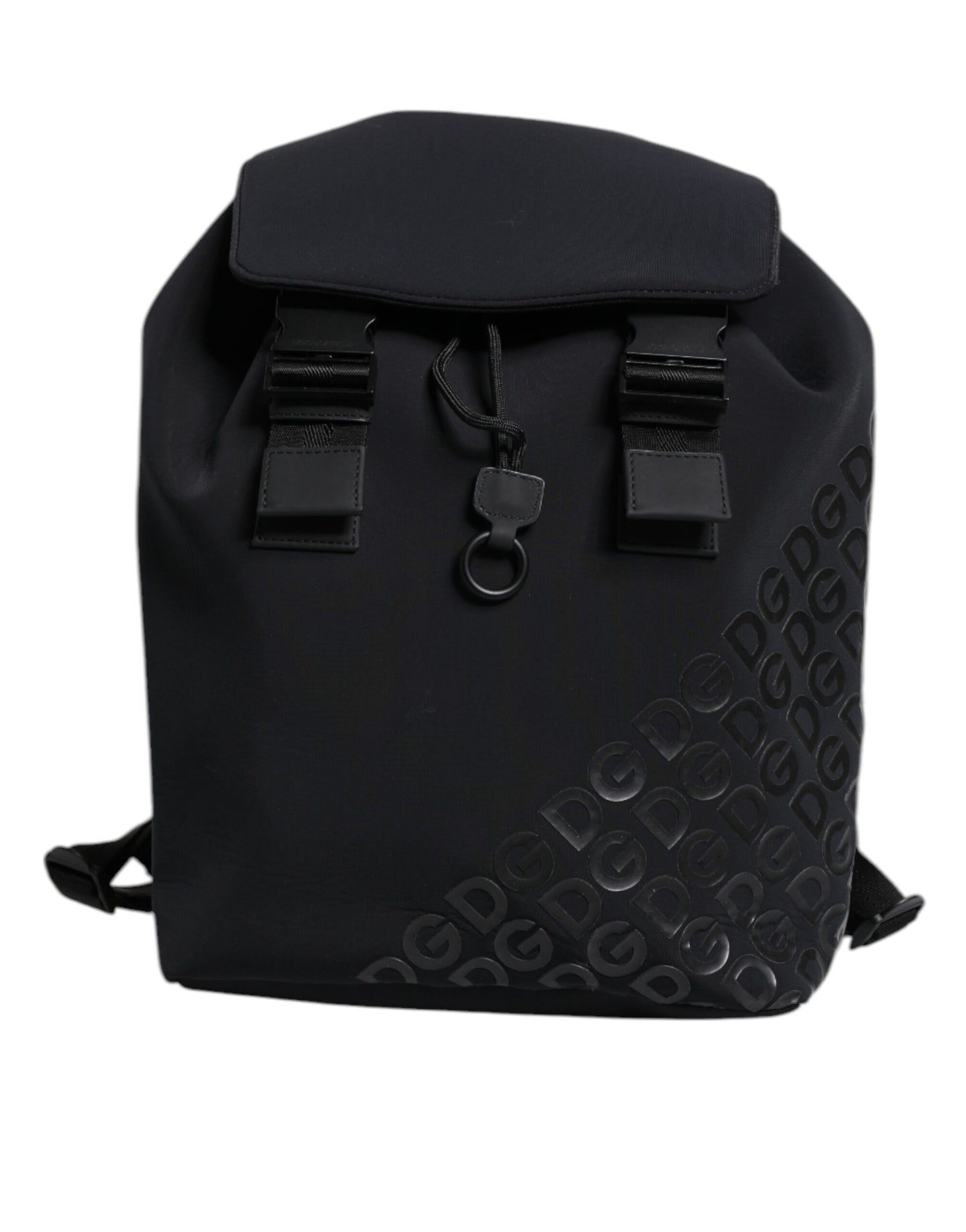 Sac à dos d'école Dolce & Gabbana en néoprène noir et nylon avec logo DG