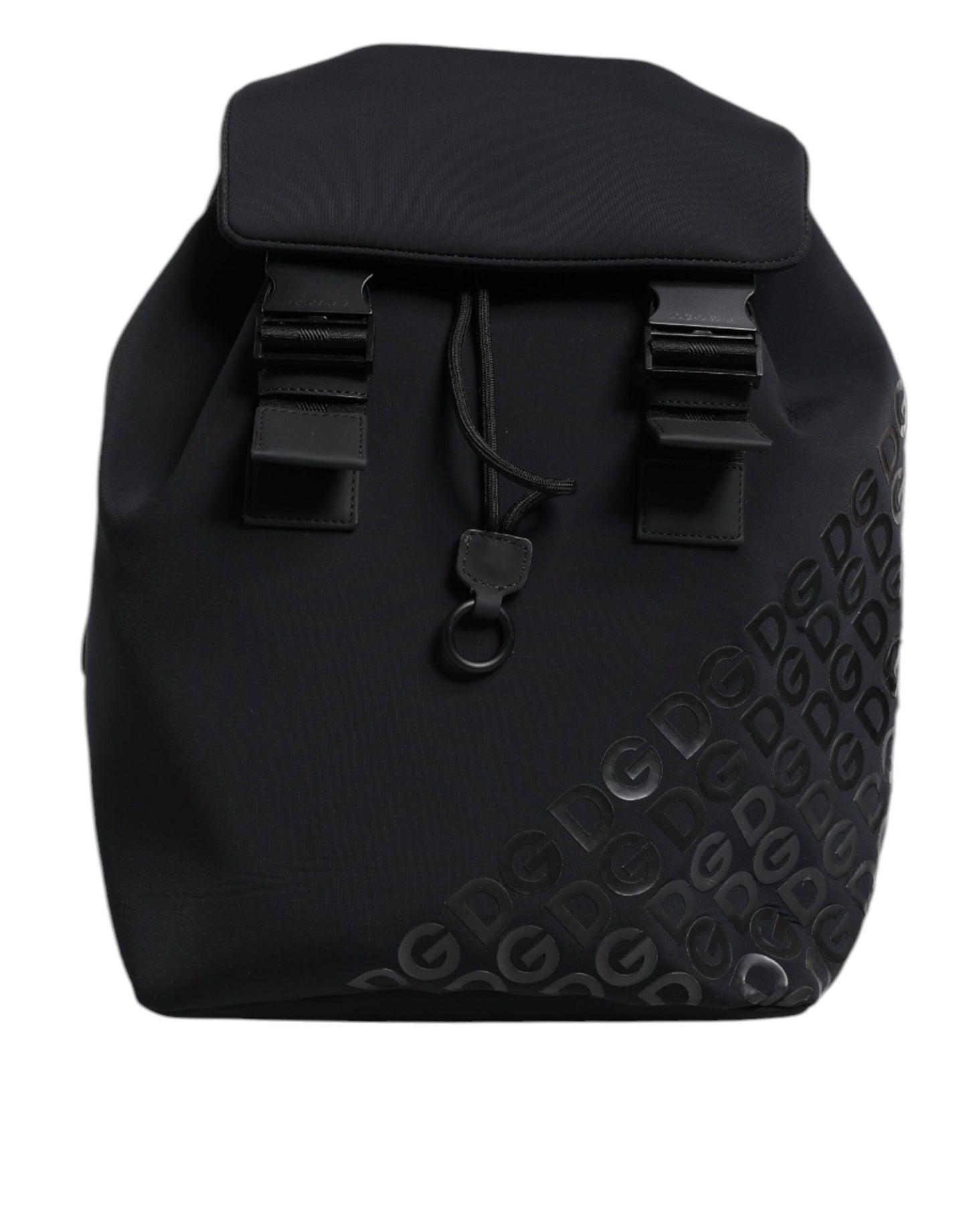 Sac à dos d'école Dolce & Gabbana en néoprène noir et nylon avec logo DG
