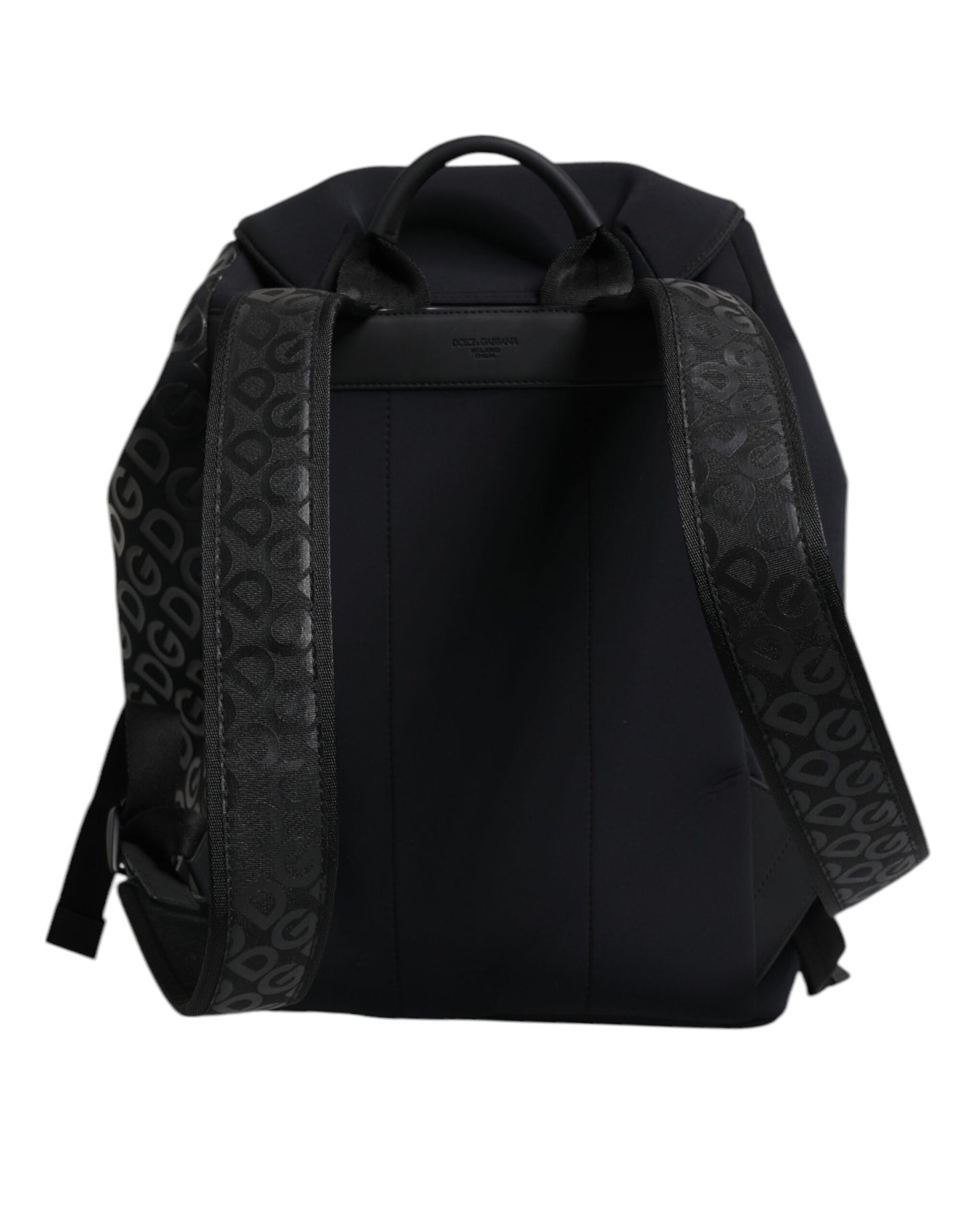 Sac à dos d'école Dolce & Gabbana en néoprène noir et nylon avec logo DG