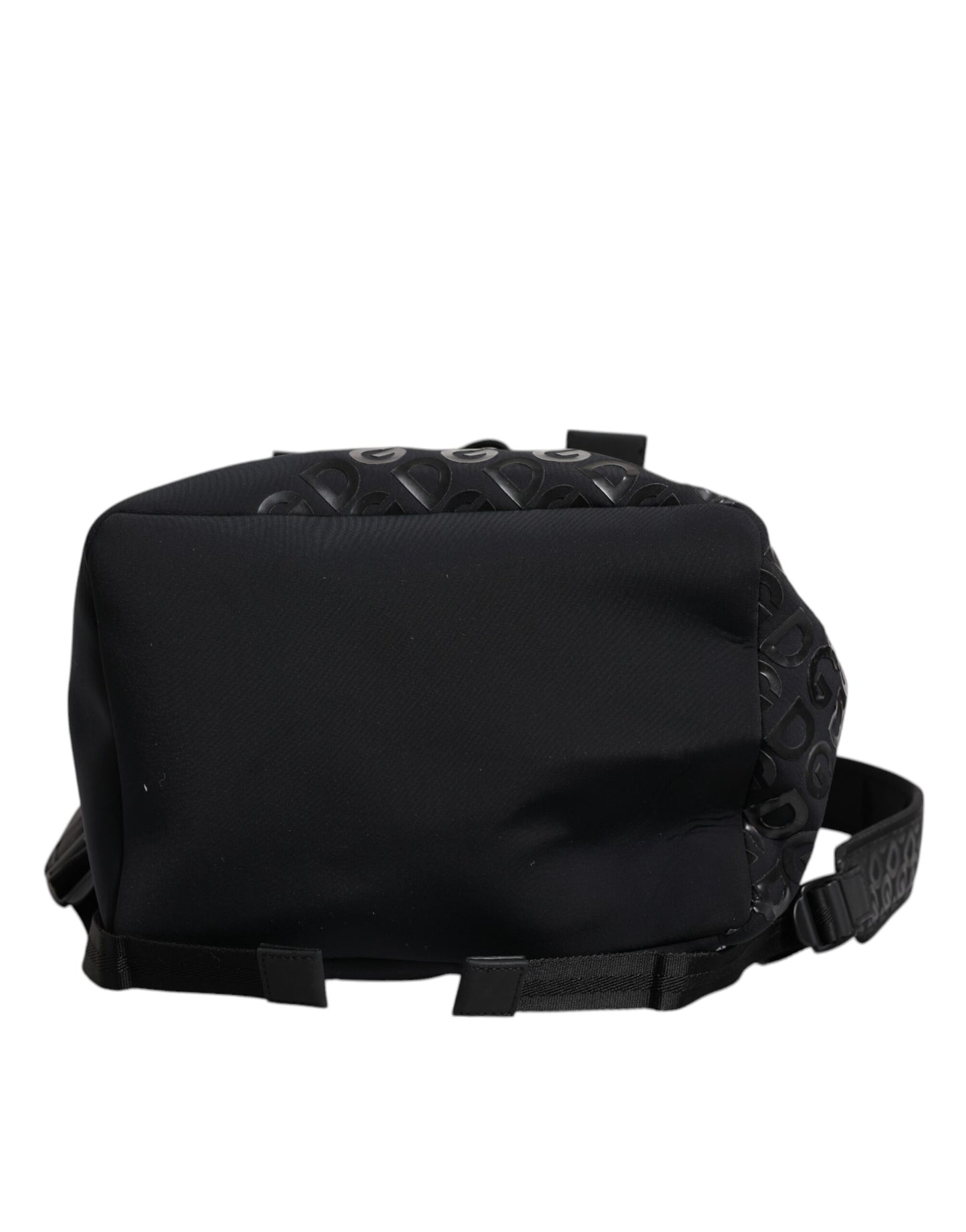 Sac à dos d'école Dolce & Gabbana en néoprène noir et nylon avec logo DG