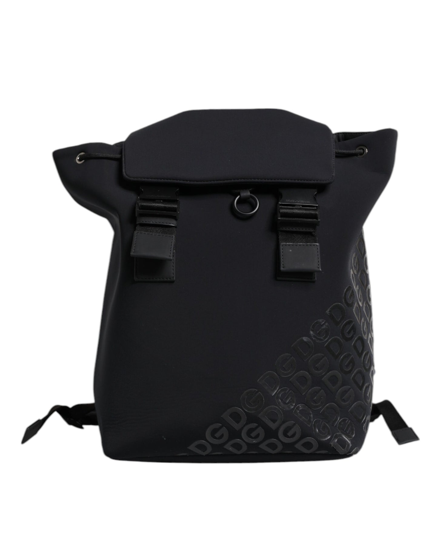 Sac à dos d'école Dolce & Gabbana en néoprène noir et nylon avec logo DG